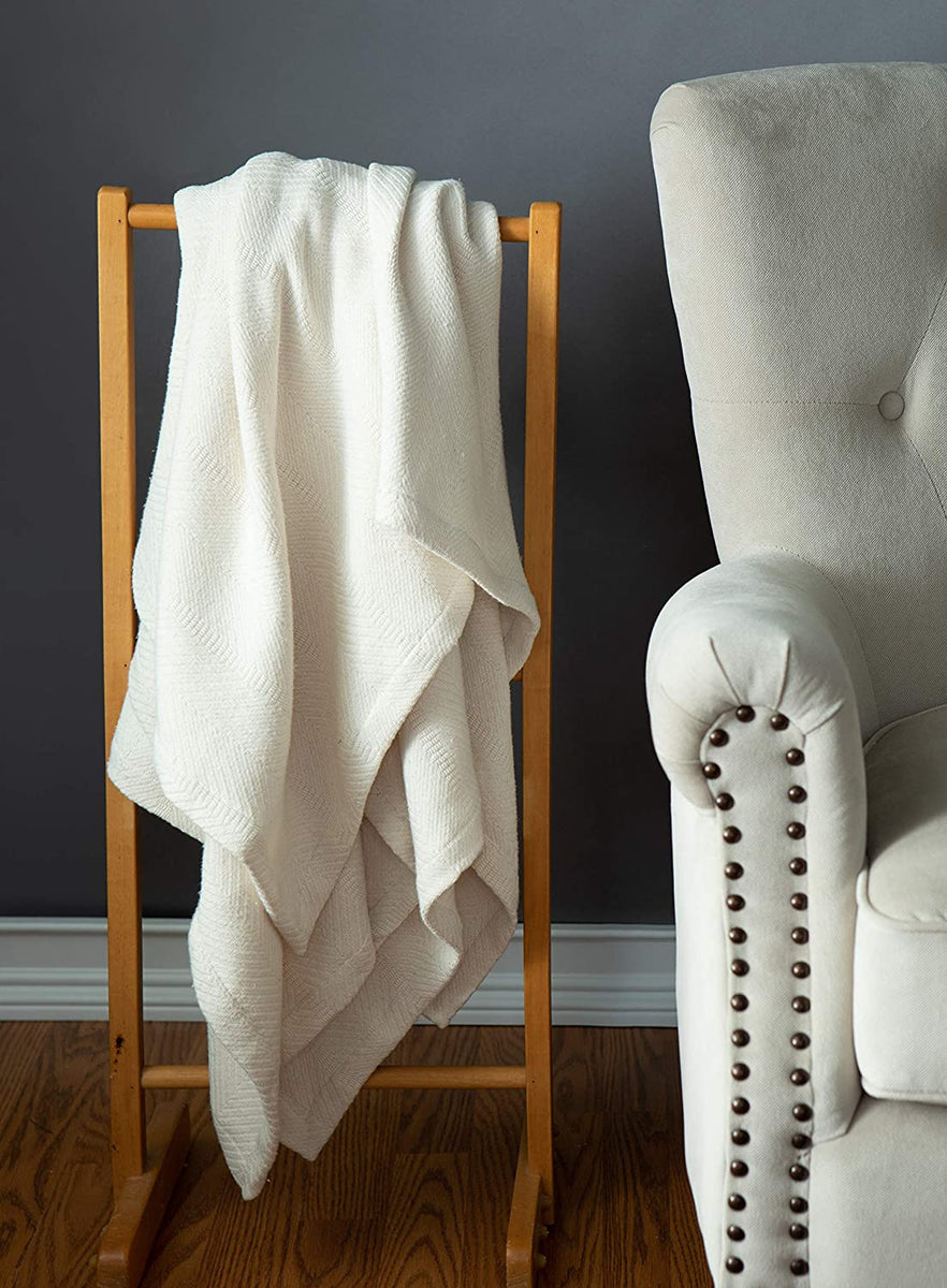 Sticky Toffee Woven Cotton Lightweight Throw Blanket, 60" x 50