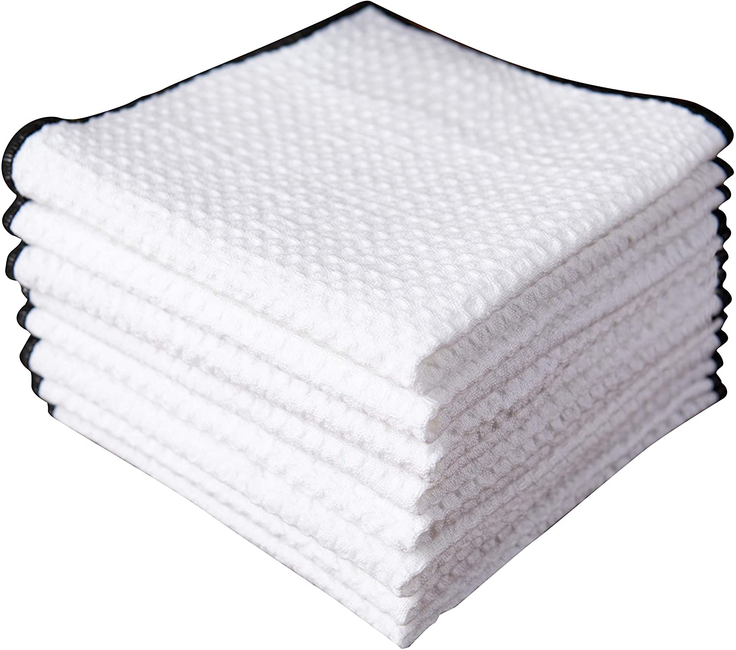 Kitchen Towel, Set of 6, Cotton Dish Towels, Blue & White Cotton Tea Towels,  Buffalo Plaid Towels, Absorbent Bulk Hand Towels, Checked Towel 