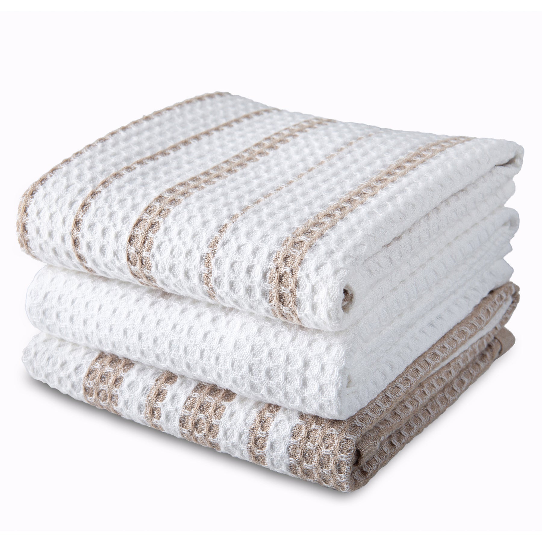 Sticky Toffee Kitchen Towels Dishcloths 100% Cotton, White Waffle Weave  Bleach Friendly, Set of 8, 12 in x 12 in, Absorbent Cleaning Paperless Dish