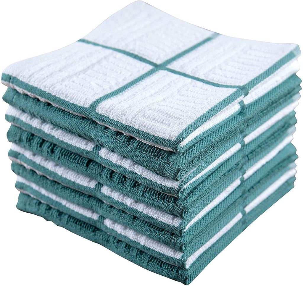  Kitchen Towels Dish Towels 100% Cotton, Set of 4, Dark Blue and  White Hand Towels, Tea Towels, Reusable and Absorbent Cleaning Cloths,  Oeko-Tex Cotton, 28 in x 16 in : Health & Household